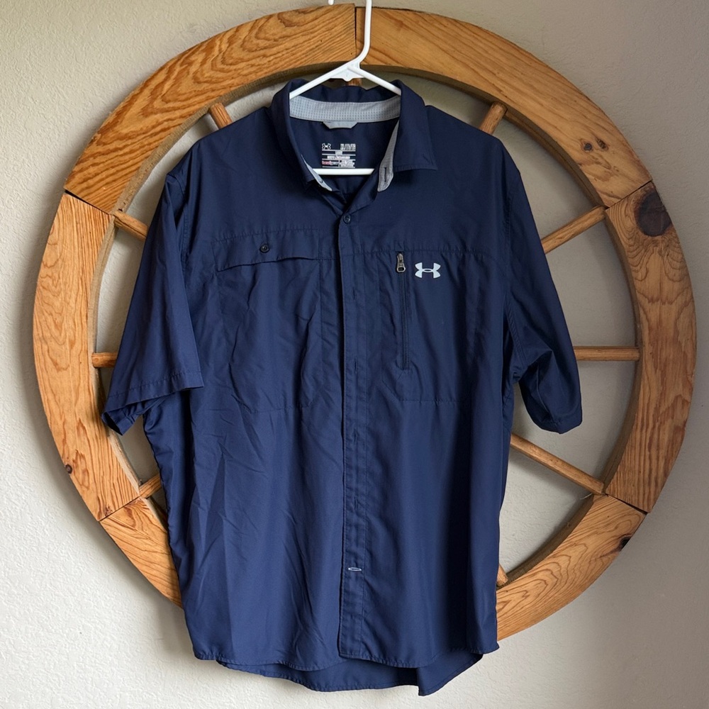 Under Armour Dark Blue Button-Up Shirt